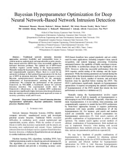 Bayesian Hyperparameter Optimization for Deep Neural Network-Based
  Network Intrusion Detection