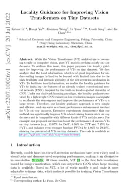 Locality Guidance for Improving Vision Transformers on Tiny Datasets