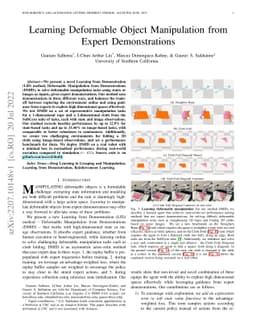 Learning Deformable Object Manipulation from Expert Demonstrations