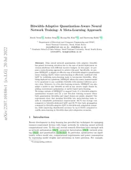 Bitwidth-Adaptive Quantization-Aware Neural Network Training: A
  Meta-Learning Approach