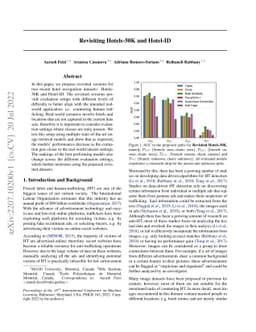 Revisiting Hotels-50K and Hotel-ID