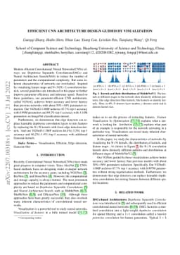 Efficient CNN Architecture Design Guided by Visualization