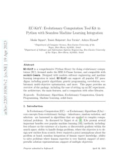 EC-KitY: Evolutionary Computation Tool Kit in Python with Seamless
  Machine Learning Integration