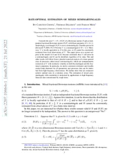 Rate-optimal estimation of mixed semimartingales