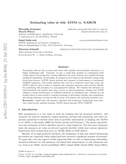 Estimating value at risk: LSTM vs. GARCH