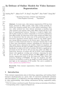 In Defense of Online Models for Video Instance Segmentation