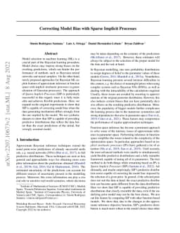 Correcting Model Bias with Sparse Implicit Processes