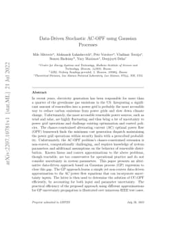 Data-Driven Stochastic AC-OPF using Gaussian Processes