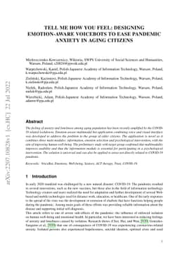 Tell Me How You Feel: Designing Emotion-Aware Voicebots to Ease Pandemic
  Anxiety In Aging Citizens