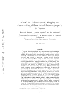 What's in the laundromat? Mapping and characterising offshore owned
  domestic property in London