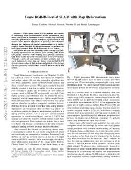 Dense RGB-D-Inertial SLAM with Map Deformations