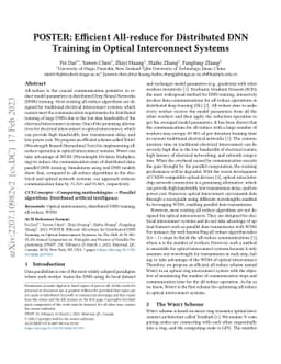 Efficient All-reduce for Distributed DNN Training in Optical
  Interconnect System