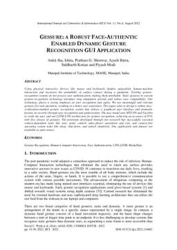 GesSure- A Robust Face-Authentication enabled Dynamic Gesture
  Recognition GUI Application