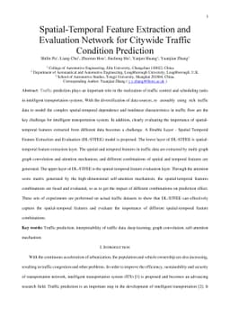 Spatial-Temporal Feature Extraction and Evaluation Network for Citywide
  Traffic Condition Prediction