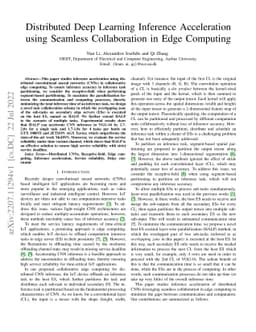 Distributed Deep Learning Inference Acceleration using Seamless
  Collaboration in Edge Computing