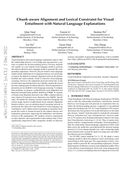 Chunk-aware Alignment and Lexical Constraint for Visual Entailment with
  Natural Language Explanations