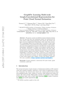 GraphFit: Learning Multi-scale Graph-Convolutional Representation for
  Point Cloud Normal Estimation