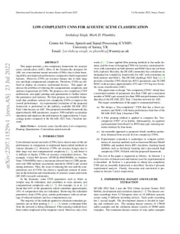 Low-complexity CNNs for Acoustic Scene Classification