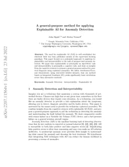 A general-purpose method for applying Explainable AI for Anomaly
  Detection