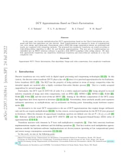 DCT Approximations Based on Chen's Factorization