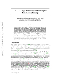 OCTAL: Graph Representation Learning for LTL Model Checking
