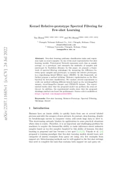 Kernel Relative-prototype Spectral Filtering for Few-shot Learning