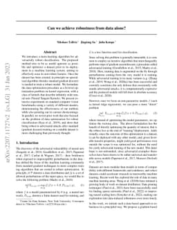 Can we achieve robustness from data alone?