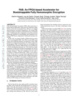 FAB: An FPGA-based Accelerator for Bootstrappable Fully Homomorphic
  Encryption
