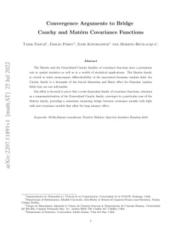 Convergence Arguments to Bridge Cauchy and Matérn Covariance Functions
