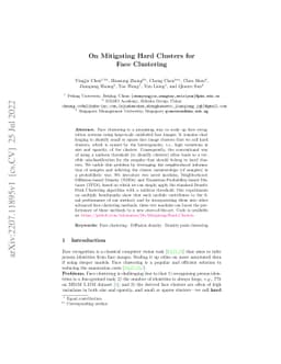 On Mitigating Hard Clusters for Face Clustering