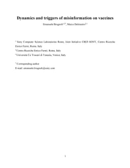 Dynamics and triggers of misinformation on vaccines