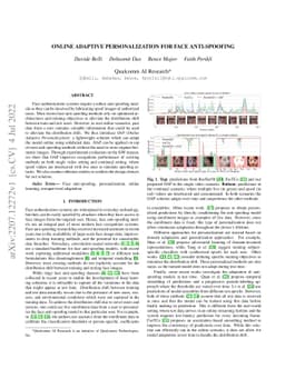 Online Adaptive Personalization for Face Anti-spoofing