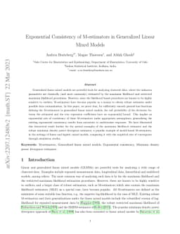 Exponential Consistency of M-estimators in Generalized Linear Mixed
  Models