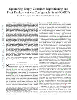 Optimizing Empty Container Repositioning and Fleet Deployment via
  Configurable Semi-POMDPs