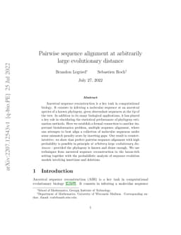 Pairwise sequence alignment at arbitrarily large evolutionary distance