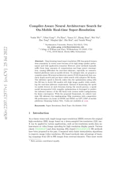 Compiler-Aware Neural Architecture Search for On-Mobile Real-time
  Super-Resolution
