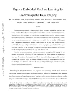 Physics Embedded Machine Learning for Electromagnetic Data Imaging
