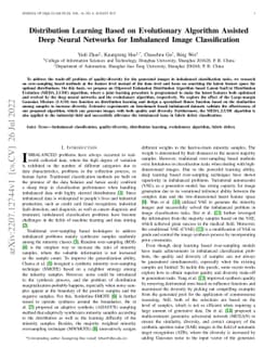 Distribution Learning Based on Evolutionary Algorithm Assisted Deep
  Neural Networks for Imbalanced Image Classification