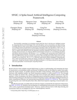 SPAIC: A Spike-based Artificial Intelligence Computing Framework