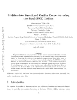 Multivariate Functional Outlier Detection using the FastMUOD Indices