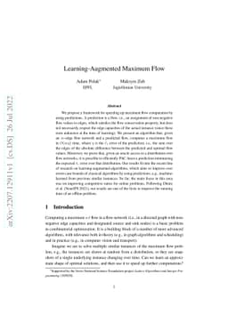 Learning-Augmented Maximum Flow