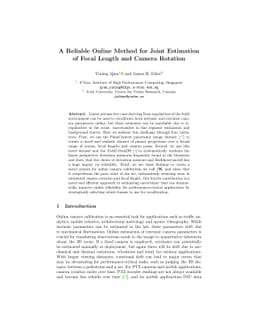A Reliable Online Method for Joint Estimation of Focal Length and Camera
  Rotation