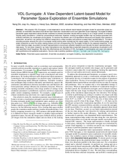 VDL-Surrogate: A View-Dependent Latent-based Model for Parameter Space
  Exploration of Ensemble Simulations