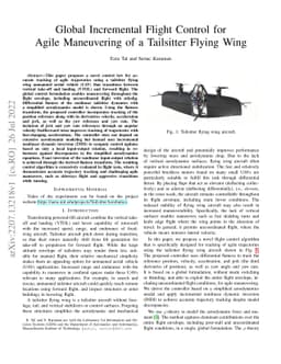 Global Incremental Flight Control for Agile Maneuvering of a Tailsitter
  Flying Wing