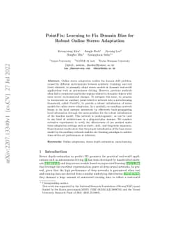 PointFix: Learning to Fix Domain Bias for Robust Online Stereo
  Adaptation