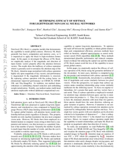 Rethinking Efficacy of Softmax for Lightweight Non-Local Neural Networks
