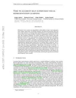 Time to augment self-supervised visual representation learning