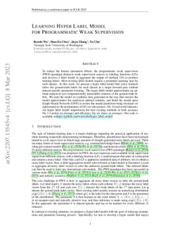 Learning Hyper Label Model for Programmatic Weak Supervision