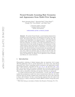 Neural Strands: Learning Hair Geometry and Appearance from Multi-View
  Images