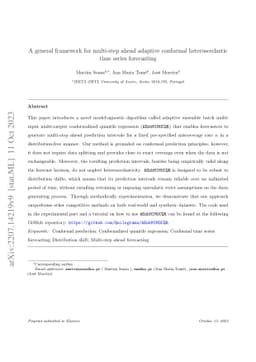 A general framework for multi-step ahead adaptive conformal
  heteroscedastic time series forecasting